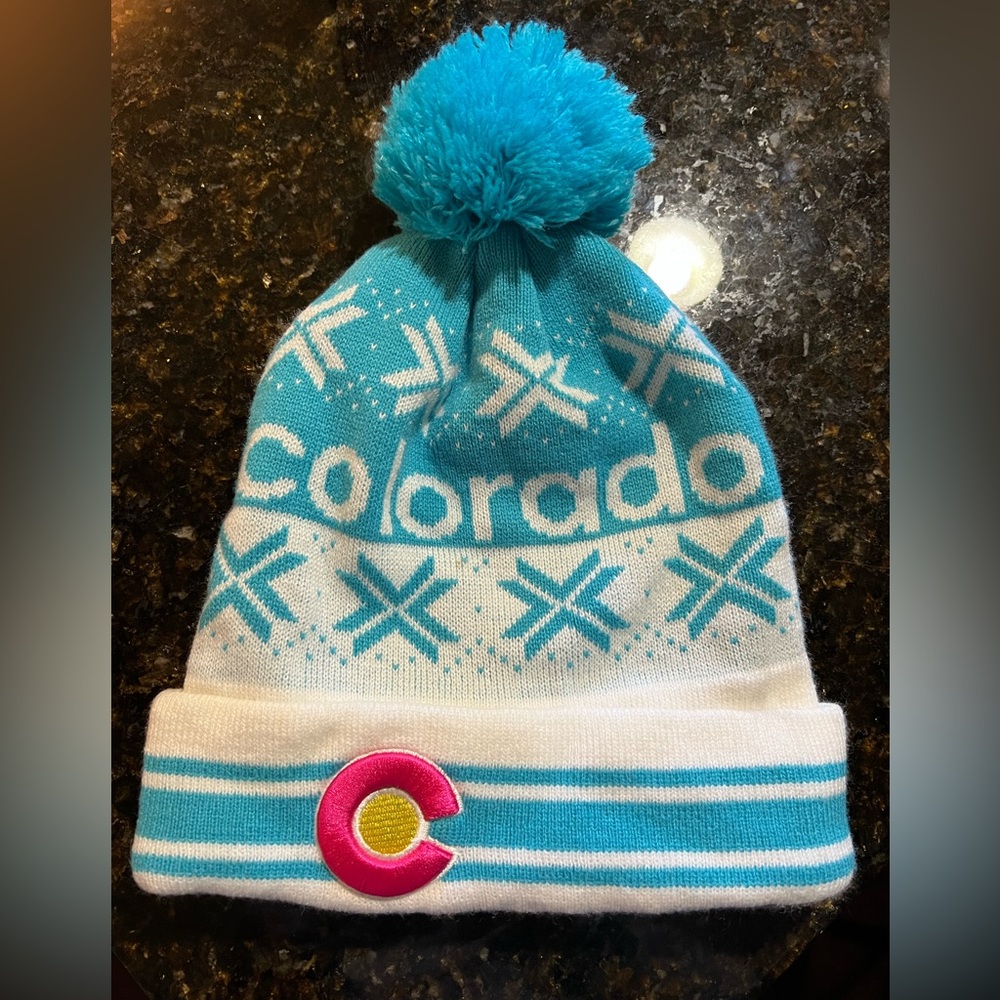 Colorado embroidered knit beanie
